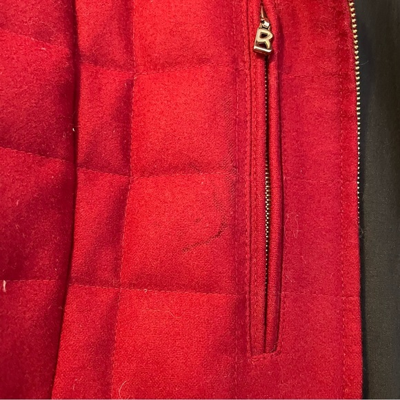 RARE Bogner x Goan Thylmann Red Wool Down Ski Jacket Size 4 - Picture 8 of 8
